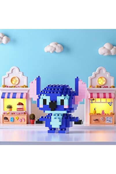 Bricks | Pinkyday | Disney Stitch – Sürpriz Hediyeli 3D Yapboz Mini Blok Seti – Sunster Company™ |161 Parça