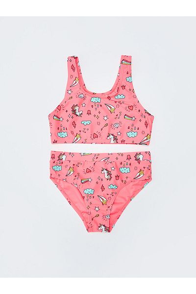 LC Waikiki Lcw Printed Girl's Bikini Fast Fashion