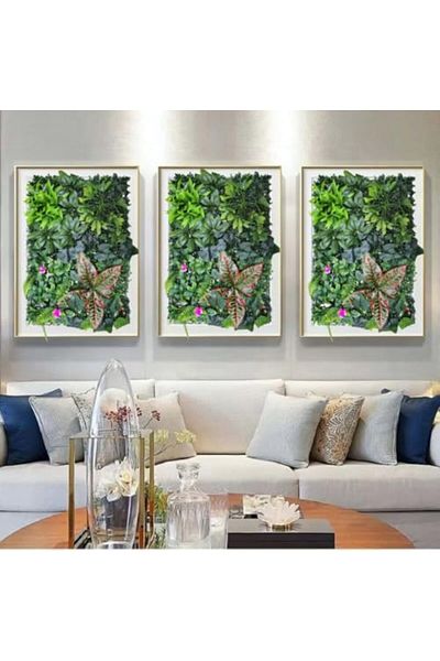 genric FFD Artificial Grass Wall Panel – 40x60 cm Faux Greenery Hedge Privacy Fence Screen – UV Res