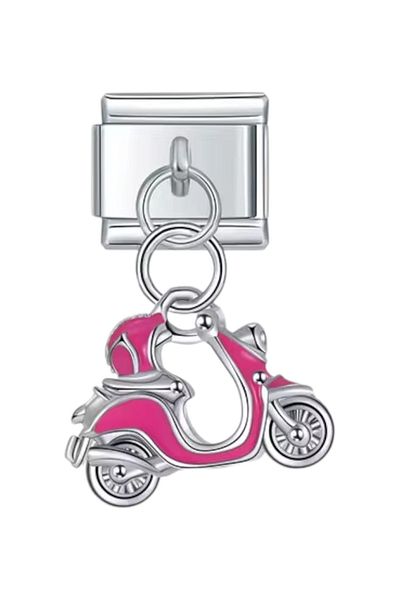 Dumledo Pink Scooter Steel Italian Charm