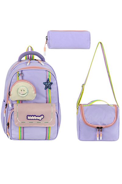 Çınka Bags Thermal Nutrition Orthopedic Back Supported Backpack School Bag Set 3 Piece Set
