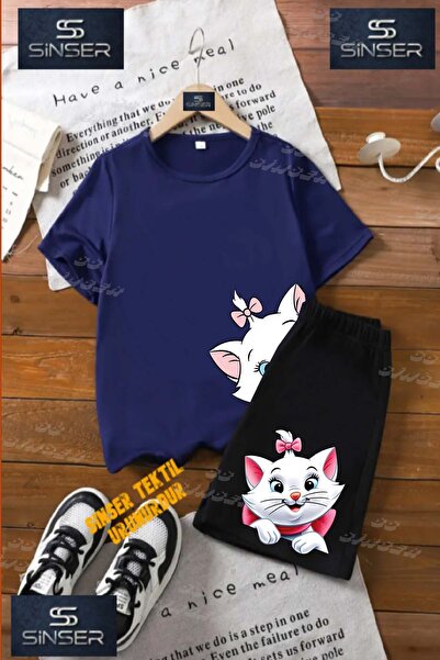 SS SİNSER Tricou cu gât rotund cu imprimeu special „CAT SIDE HEAD RIBBON” pen...