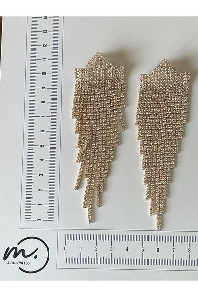 Rupen Kraft Zircon Shiny Stone Large Size Design Evening Dress Earrings