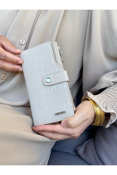 Just Polo Women's Stone Multi-Eye Wallet with Coin and Card Compartments