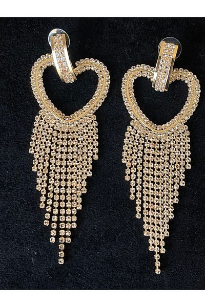 Rupen Kraft Zircon shiny stone large size design evening earrings