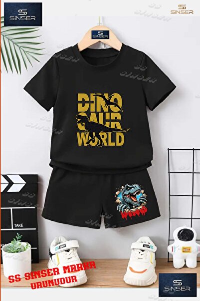 SS SİNSER Tricou cu gât rotund cu imprimeu special „DINO SAUR WORD” UNISEX pe...