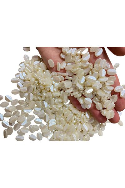 312 KONSEPT 50Pcs Geometric Cream Color Plastic Acrylic Beads