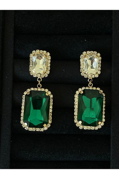 Rupen Kraft Shiny zircon stone big size design evening earrings