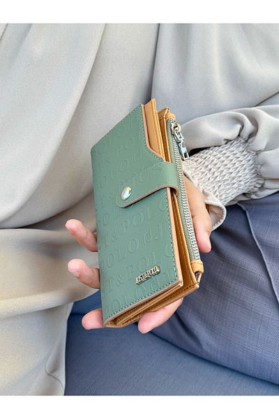 Just Polo محفظة نسائية متعددة الأقسام مع حجرة للعملات المعدنية والبطاقات