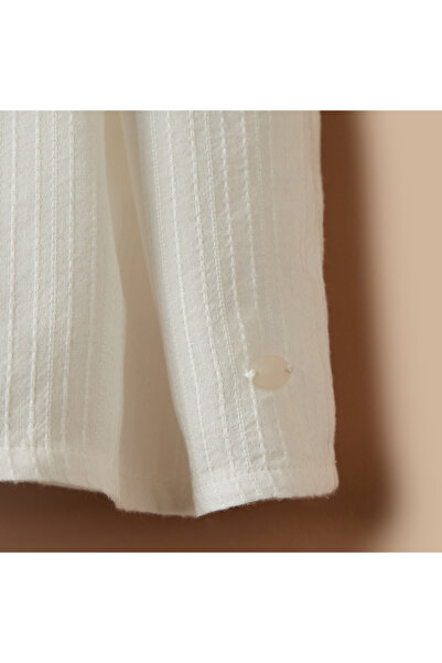 giggles Crochet Detail A-line Dress with Ruffle Sleeves