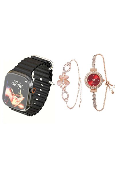 TELZEAL TC03 Ultra MINI Smart Watch with bracelets - Pink