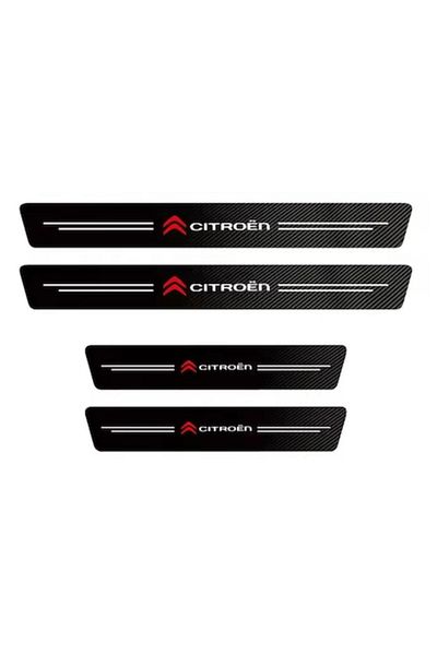 MAF Set 4 pieces for Citroen Carbon Fiber Anti-Scratch Stickers Protector for Car Door Sills