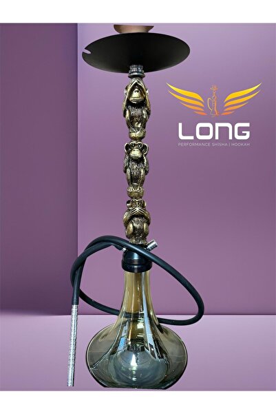 Long Üç maymun figürlü nargile takımı