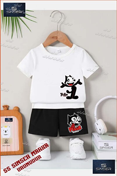 SS SİNSER Tricou cu gât rotund cu imprimeu special „FELIX CAT SLEEVES OPEN” p...