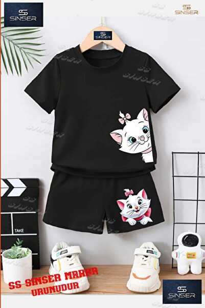 SS SİNSER Tricou cu gât rotund cu imprimeu special „CAT SIDE HEAD RIBBON” pen...