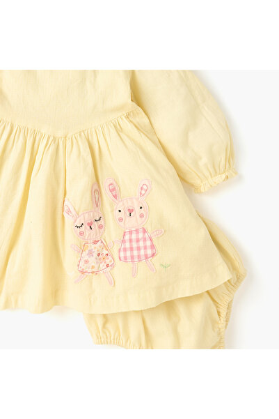 Juniors Applique Detail Dress and Bloomer Set