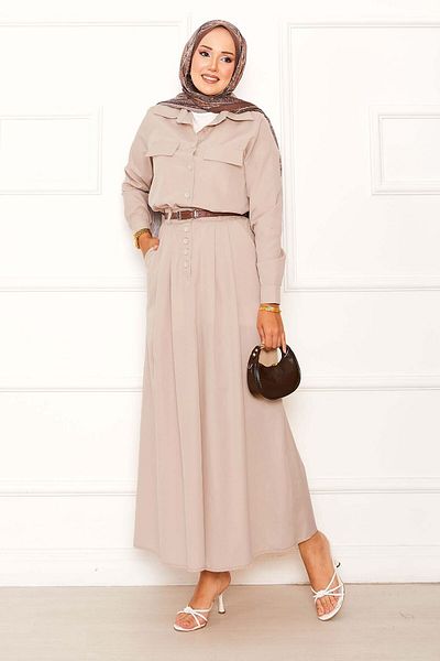 EBRUTESETTÜR Double Suit with Pocket Detail Skirt