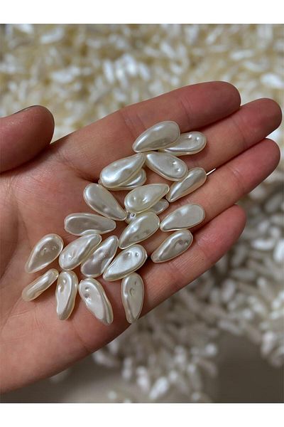 312 KONSEPT 50Pcs Cream Color Core Plastic Acrylic Beads