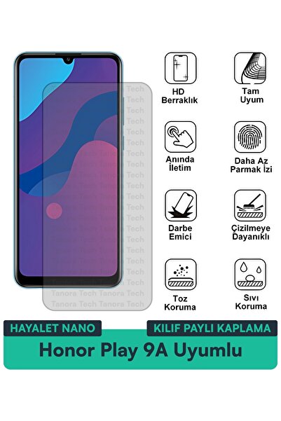 Milat Tech غطاء حماية Honor Play 9A Hayalet Nano متوافق مع طبقة حماية الشاشة ...