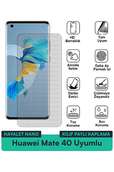 Milat Tech غطاء حماية نانو لهاتف هواوي ميت 40 متوافق مع فيلم حماية الشاشة مقا...