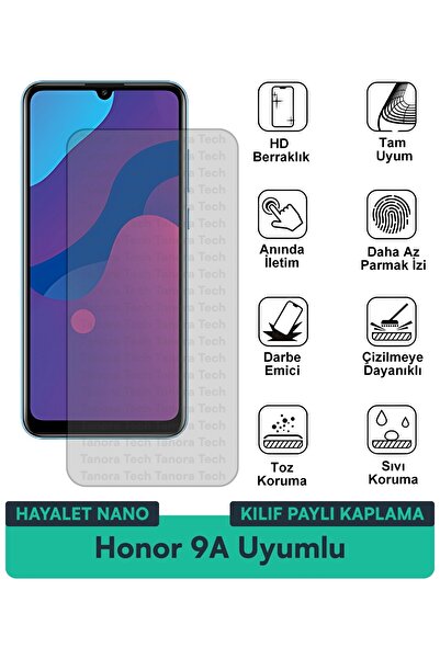 Milat Tech حافظة Honor 9A Hayalet Nano متوافقة مع طبقة حماية الشاشة ومقاومة ل...