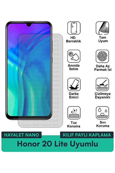 Milat Tech حافظة Honor 20 Lite Hayalet Nano متوافقة مع طبقة حماية الشاشة ومقا...