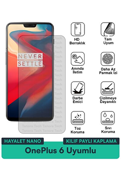Milat Tech غطاء حماية شاشة متوافق مع هاتف OnePlus 6 Ghost Nano مقاوم للخدوش و...