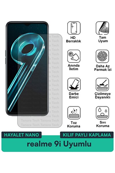 Milat Tech حافظة Realme 9i Ghost Nano متوافقة مع فيلم حماية الشاشة تحمي الشاشة