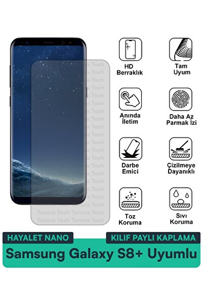 Milat Tech حافظة سامسونج جالاكسي S8+ هايلايت نانو متوافقة مع طبقة حماية الشاش...