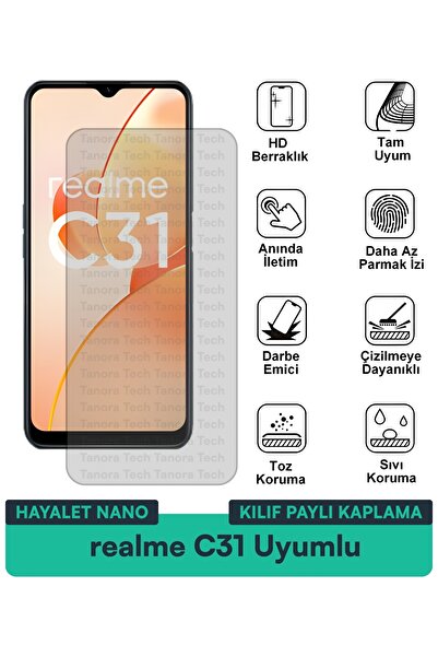 Milat Tech فيلم حماية الشاشة المتوافق مع حافظة Realme C31 Ghost Nano مقاوم لل...