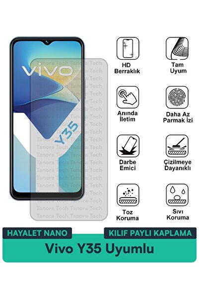 Milat Tech غطاء حماية نانو لهاتف فيفو Y35 متوافق مع فيلم حماية الشاشة مقاوم ل...