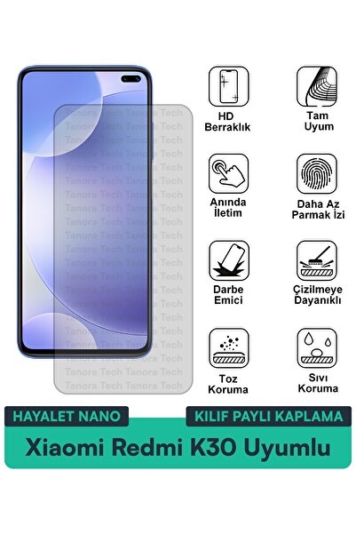 Milat Tech غطاء حماية شاشة متوافق مع هاتف Xiaomi Redmi K30 Ghost Nano مقاوم ل...