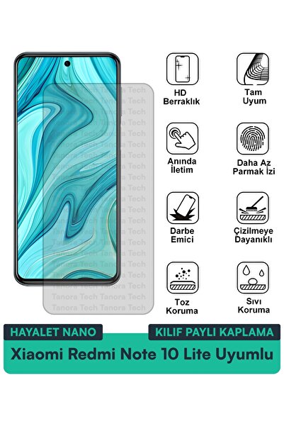 Milat Tech Xiaomi Redmi Note 10 Lite Ghost Nano Case Compatible Screen Protec...