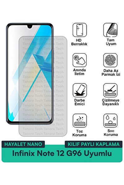 Milat Tech حافظة Infinix Note 12 G96 Ghost Nano متوافقة مع طبقة حماية الشاشة ...