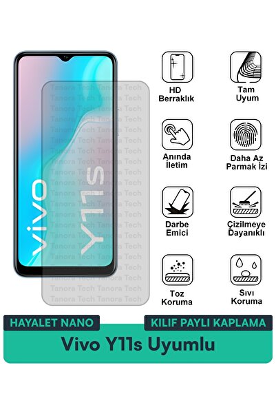 Milat Tech غطاء حماية شاشة متوافق مع هاتف Vivo Y11s Hayalet Nano مقاوم للخدوش...