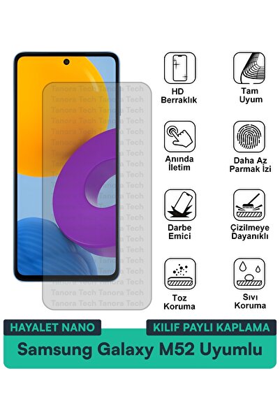 Milat Tech حافظة سامسونج جالاكسي M52 هايلايت نانو متوافقة مع طبقة حماية الشاش...