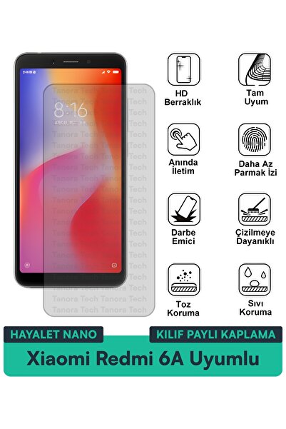 Milat Tech غطاء حماية شاشة متوافق مع هاتف Xiaomi Redmi 6A Ghost Nano مقاوم لل...