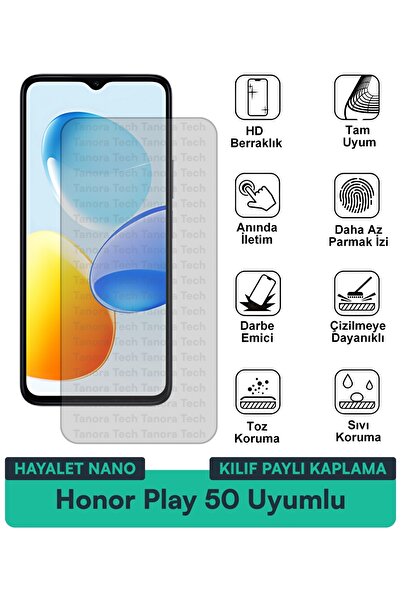 Milat Tech حافظة Honor Play 50 Ghost Nano متوافقة مع طبقة حماية الشاشة المقاو...