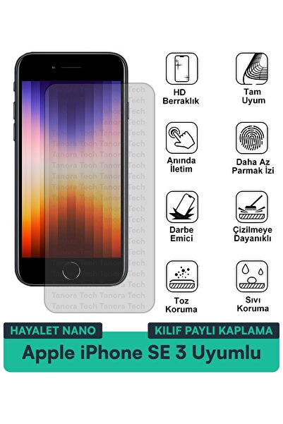 Milat Tech حافظة Apple iPhone SE 3 Ghost Nano متوافقة مع طبقة حماية الشاشة، ه...