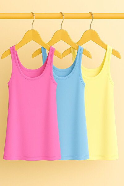 EFFE 3 Pieces A-Line Cotton Thick Strap Athlete T-Shirt