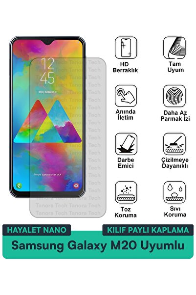 Milat Tech حافظة سامسونج جالاكسي M20 هايلايت نانو متوافقة مع طبقة حماية الشاش...