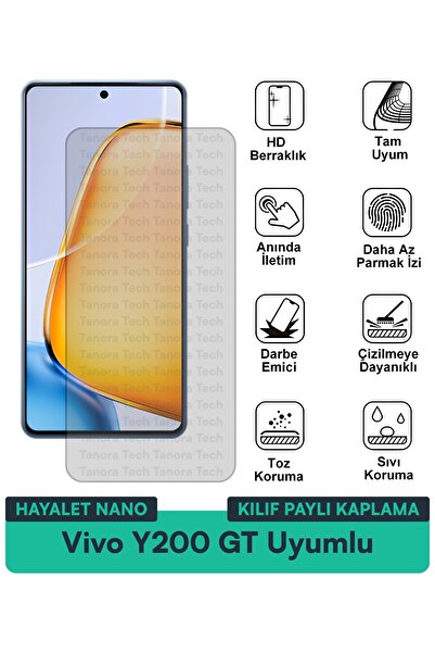 Milat Tech غطاء حماية نانو لهاتف فيفو Y200 GT متوافق مع طبقة حماية الشاشة مقا...