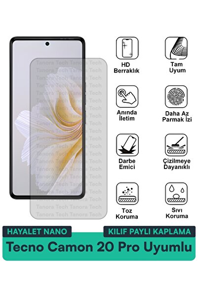 Milat Tech غطاء حماية نانو لهاتف تكنو كامون 20 برو متوافق مع فيلم حماية الشاش...