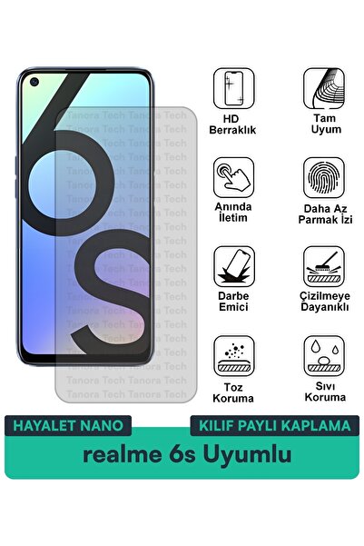 Milat Tech فيلم حماية للشاشة متوافق مع حافظة Realme 6s Ghost Nano مقاوم للخدو...