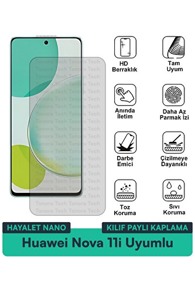 Milat Tech غطاء حماية نانو لهاتف هواوي نوفا 11i متوافق مع فيلم حماية الشاشة م...