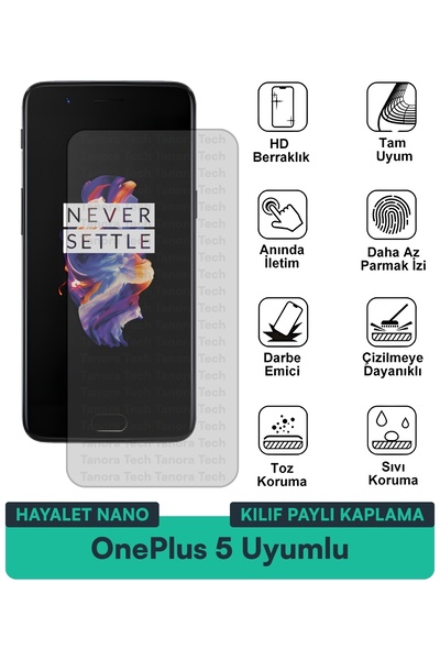 Milat Tech غطاء حماية شاشة متوافق مع هاتف OnePlus 5 Ghost Nano مقاوم للخدوش و...