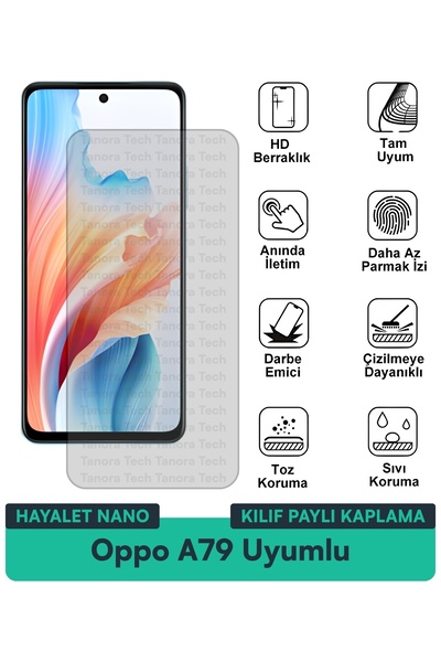 Milat Tech غطاء حماية نانو لهاتف أوبو A79 متوافق مع فيلم حماية الشاشة مقاوم ل...