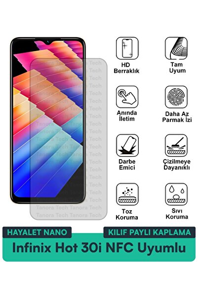 Milat Tech حافظة Infinix Hot 30i NFC Hayalet Nano متوافقة مع طبقة حماية الشاش...