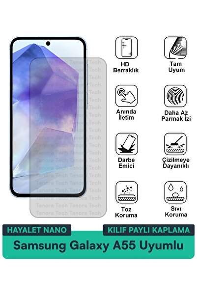 Milat Tech حافظة سامسونج جالاكسي A55 هايتل نانو متوافقة مع طبقة حماية الشاشة ...