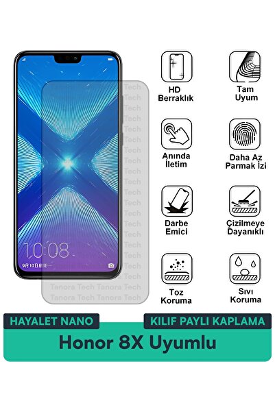 Milat Tech حافظة Honor 8X Hayalet Nano متوافقة مع طبقة حماية الشاشة ومقاومة ل...